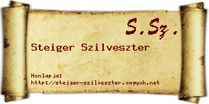 Steiger Szilveszter névjegykártya