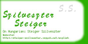 szilveszter steiger business card